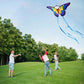 Honbo Butterfly Kites For Kids & Adults,55' X 28' Large Beginner Kite For Kids Ages 4-8,Easy To Fly For Beginners,Beach Kites For Outdoor Activities & Family Trip(Blue+Rainbow)