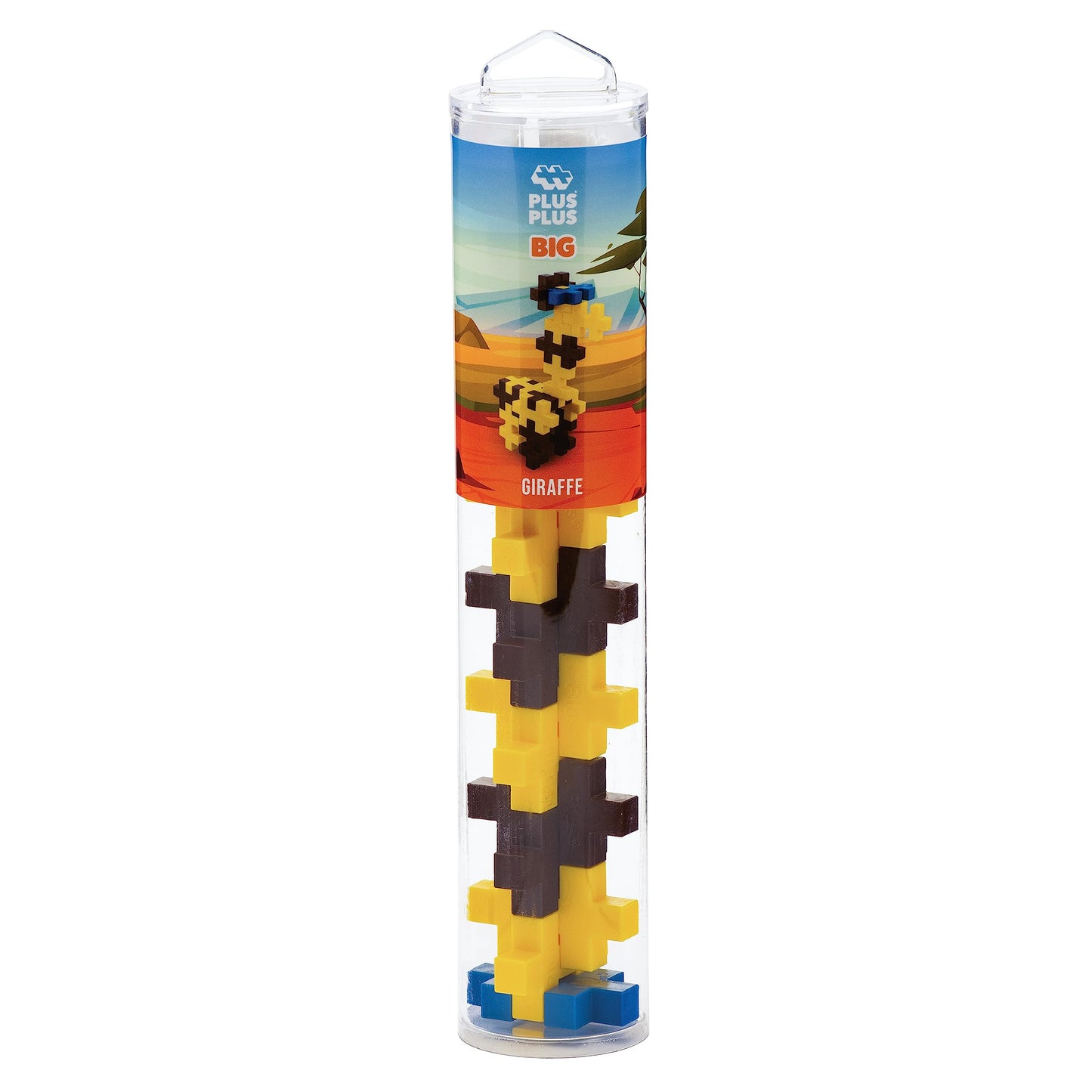 Plus Plus Big - Instructed Tube - 15 Piece Giraffe - Construction Building Stem/Steam Toy, Interlocking Large Puzzle Blocks For Toddlers And Preschool
