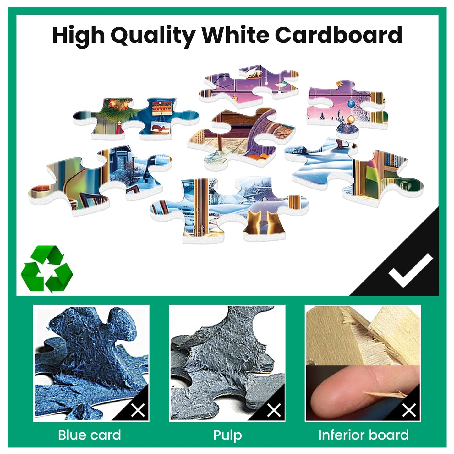 500 Pieces Puzzles for mature-themed Jigsaw Puzzle 500 Piece Puzzle Children Elderly Puzzle Snow Cat Puzzle Gift for Mom Dad Family Friend Family Activity Games Home Decor Wall Art 20.5x15IN