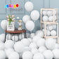 Jobkoo 5 Inch White Balloons, 60Pcs Small White Balloon Matte White Latex Balloons For Arch 5'' Mini White Party Helium Balloon