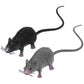 Happyyami 2Pcs Plastic Halloween Rat, Realistic Mouse Toy For Decoration, Prank, Party, Black, Gray