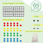 Opret Big Magnetic Ten Frame Set, 52 Math Manipulatives, Foam, 55 pcs Standard Edition, Ideal for Kindergarten and Elementary, Ages 5+