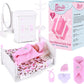 Babeside Mini Silicone Baby Dolls, 3 Inch Realistic Newborn Baby Dolls Full Silicone Sleeping Little Baby Dolls Mini Real Life Baby Girl Miniature Baby With Playset Accessories(Pink)