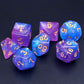 Creebuy Dnd Dice Set Blue Purple Glitter Dice For Dungeon And Dragons D&D Rpg Role Playing Games Table Games Polyhedral Dice