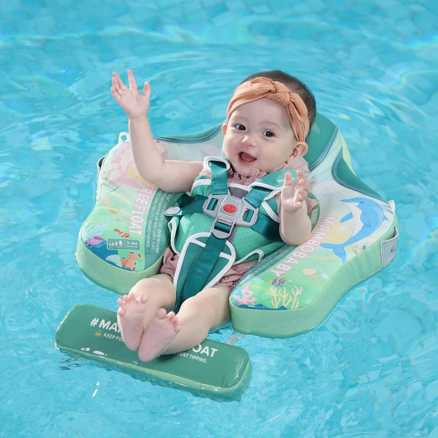 Mambobaby Non Inflatable Baby Float Swim Trainer Solid Infant Pool Float Swim Ring