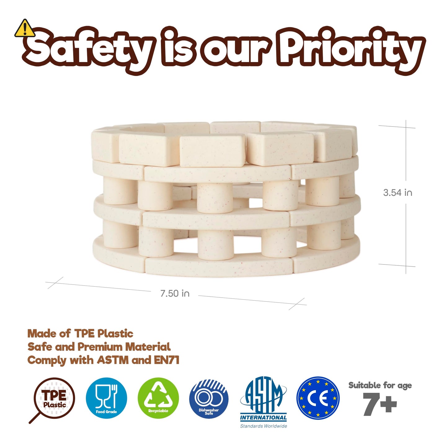Taksa Toys Arch-Kid-Tech Roman Theater Stem Building Blocks Kit - 54-Piece Premium Educational Set For Kids Ages 7-10+ Years - Indoor Architectural Construction Games - Montessori Learning Toys