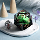 Large 55mm Skull D20 Dice DNDND Single 20 Sided Polyhedral D&d Dice with Velvet Pouch for DND(Purple Skull)