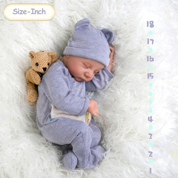 Aori Lifelike Reborn Baby Dolls Boy,18 In Baby Soft Body Realistic-Newborn Baby Dolls, Real Life Baby Dolls With Accessories For Kids Age 3+
