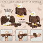 Xyhqyb Bald Eagle Stuffed Animal Plush, 14 Inch Mommy Eagle Plush With 3 Cute Babies Bald Eagles Slap Bracelet Plushies Eagles S