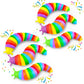 6PCS Baby Sensory Fidget Slug Toys Pack, ASMR Travel Airplane Activities Road Trip Car Toy for Toddler Kids Figette Worm for Adu