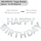 Litaus, Silver Glitter Happy Birthday Banner - Pre-Strung, 9 Ft, No Diy | Birthday Decorations | Happy Birthday Sign For Birthda