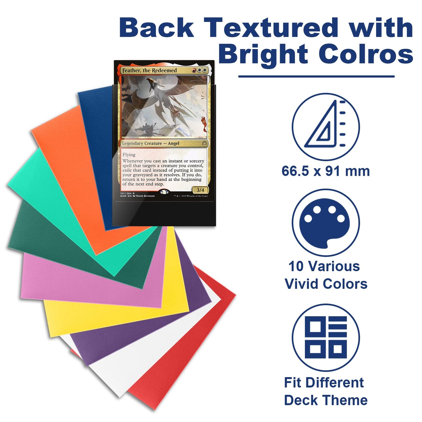 Blue MTG Card Sleeves 200 Pack  Standard Card Sleeves Sturdy MTG Sleeves Matte Back Finish  Perfect Shuffling - Protect All Your Trading Cards Collectible Cards by Fabmaker  Never Tear