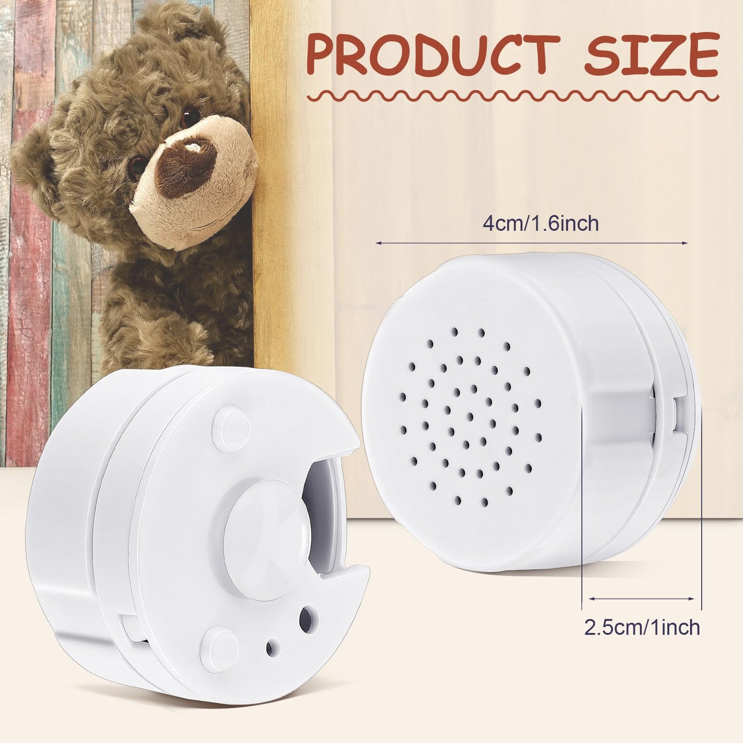 Konohan 3 Pcs Voice Recorder For Stuffed Animal, Voice Recorder Box Stuffed Bear Mini Voice Recorder Device, Diy Custom Voice Message Toy Voice Recorder For Dolls, Plush Toys And Pillows (90S Edition)
