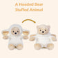 My Oli 7'' Plush Bear Costumed Lamb Hooded Stuffed Animal Bear Stuffed Lamb Plush Toys Gift For Kids Boys Girls
