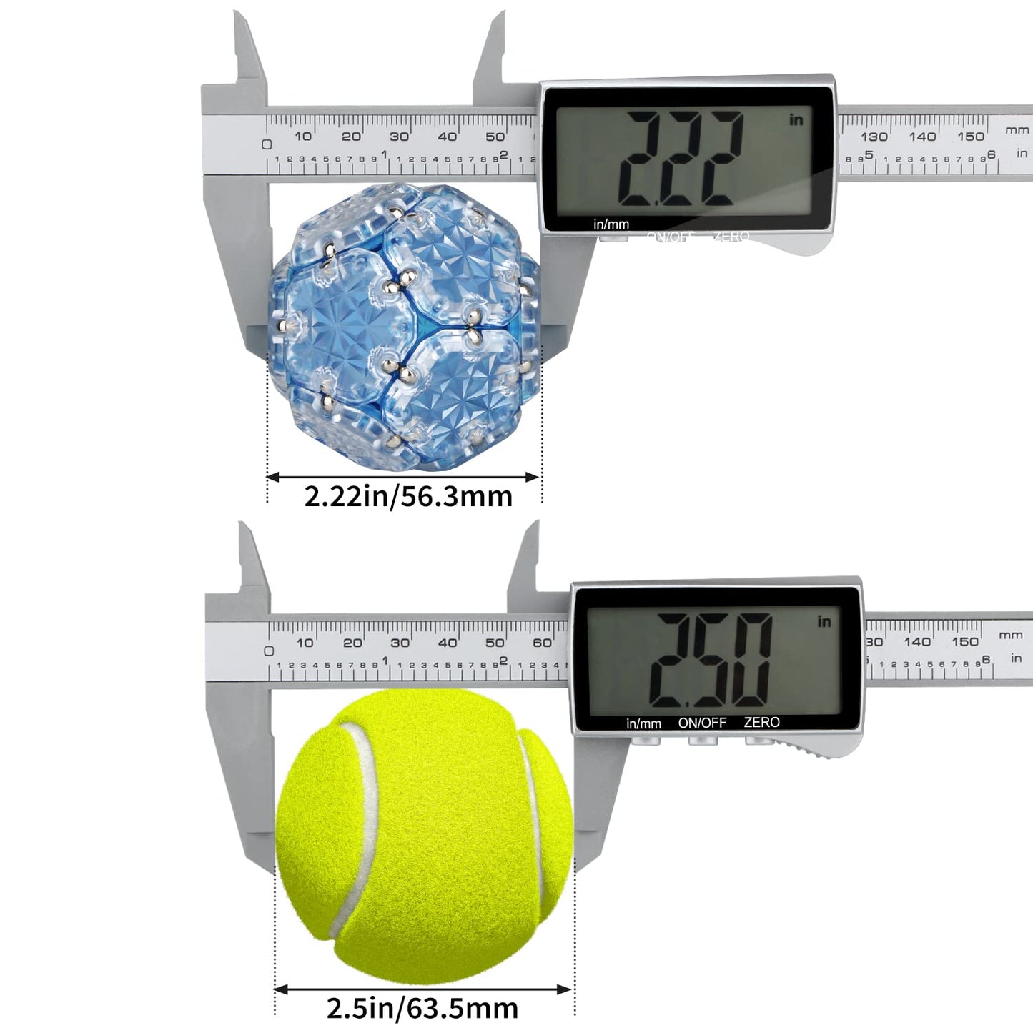 Dyrdm Magnetic Fidget Sphere 12 Pcs Magnetic Pentagons Magnet Sphere Fidget Toys Magnetic Building Blocks Stress Relief Desk Toys For Adults Blue