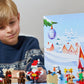 PLUS PLUS Christmas Advent Calendar 2024 - 25 Kids Building Block Toys, 600 Pieces, Fun Holiday Countdown, Multicolored