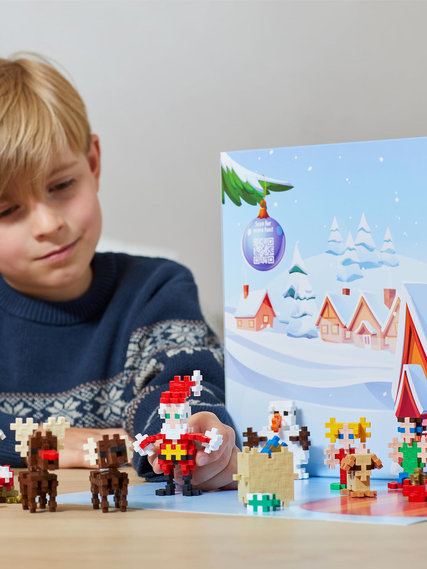 PLUS PLUS Christmas Advent Calendar 2024 - 25 Kids Building Block Toys, 600 Pieces, Fun Holiday Countdown, Multicolored