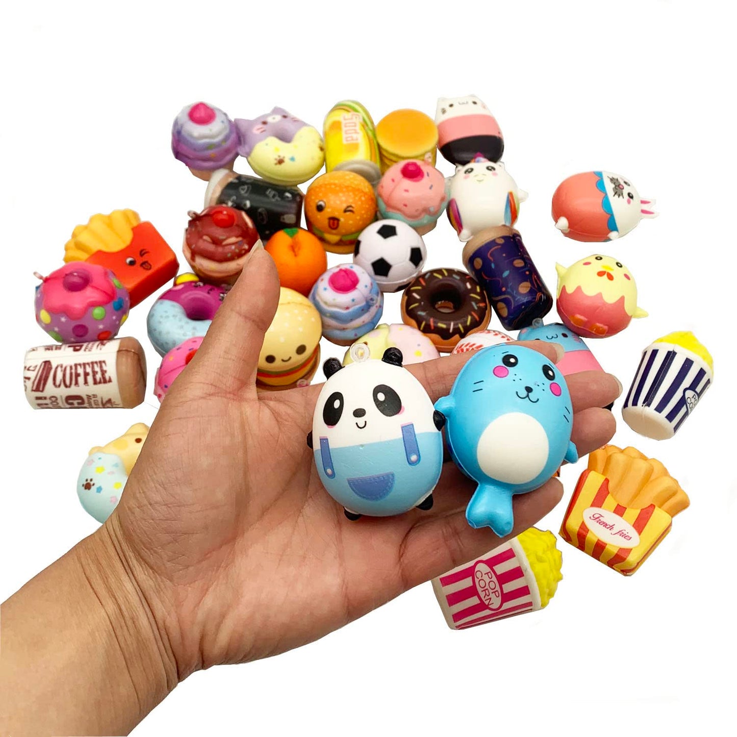 Aqueens 4 Jumbo Food Slow Rising Squishies Hamburger Bun Pizza Bread Kawaii Soft Toys Kid Squishy Squeeze Child Gift