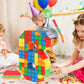 Hooqict Building Blocks 6th Birthday Pinata Set - Number 6, Cardboard, Multicolor, Includes Stick & Blindfold for Kids Party Supplies