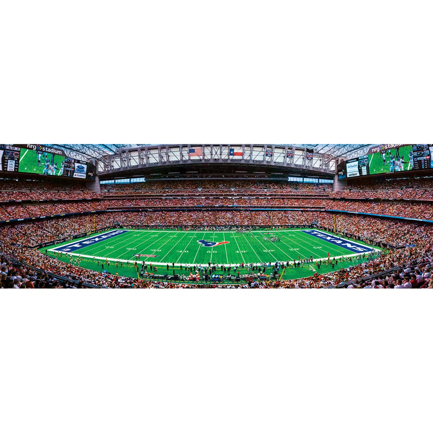 Master Pieces Nfl Houston Texans Stadium Panoramic Jigsaw Puzzle, 1000 Pieces, Team Color, 13' X 39'