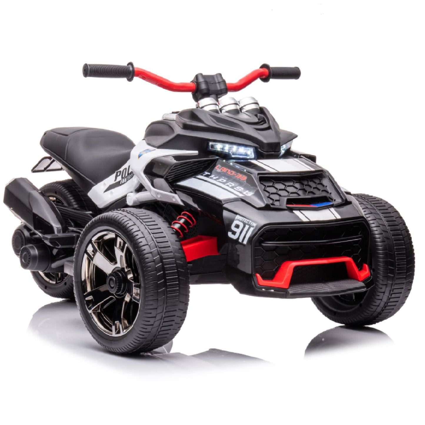 Luibas 24 Volt 3 Wheeler Battery Powered Ride On Utv, Kids Electric Ride On Atv For Kids, Kids Police Motorcycle With Eva Rubber