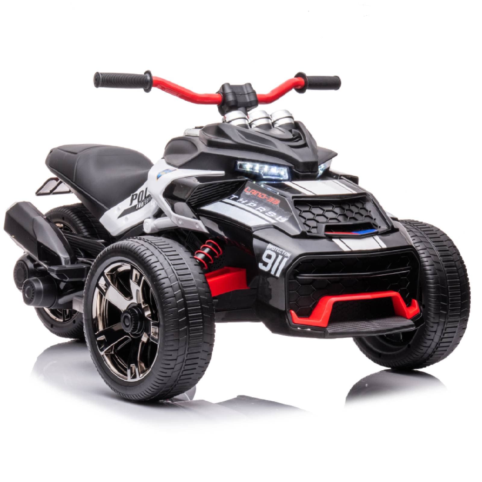 Luibas 24 Volt 3 Wheeler Battery Powered Ride On Utv, Kids Electric Ride On Atv For Kids, Kids Police Motorcycle With Eva Rubber