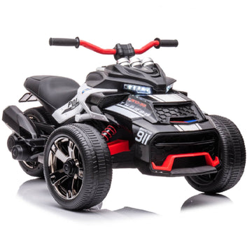 Luibas 24 Volt 3 Wheeler Battery Powered Ride On Utv, Kids Electric Ride On Atv For Kids, Kids Police Motorcycle With Eva Rubber