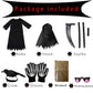 Longpo Halloween Costumes For Boys Grim Reaper Costume Kids Set Scary Ghost Cosplay Outfit Halloween Party Favors Gifts (S)