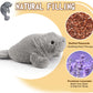 Cuckool Manatee Stuffed Animal - Gray Plush, 16"x8.5"x5", Microwavable Lavender Scent Toy for Kids & Adults