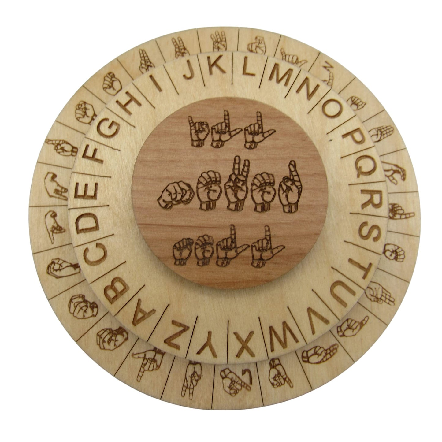 Sign Language Cipher Wheel - Asl Decoder Disk Escape Room Prop
