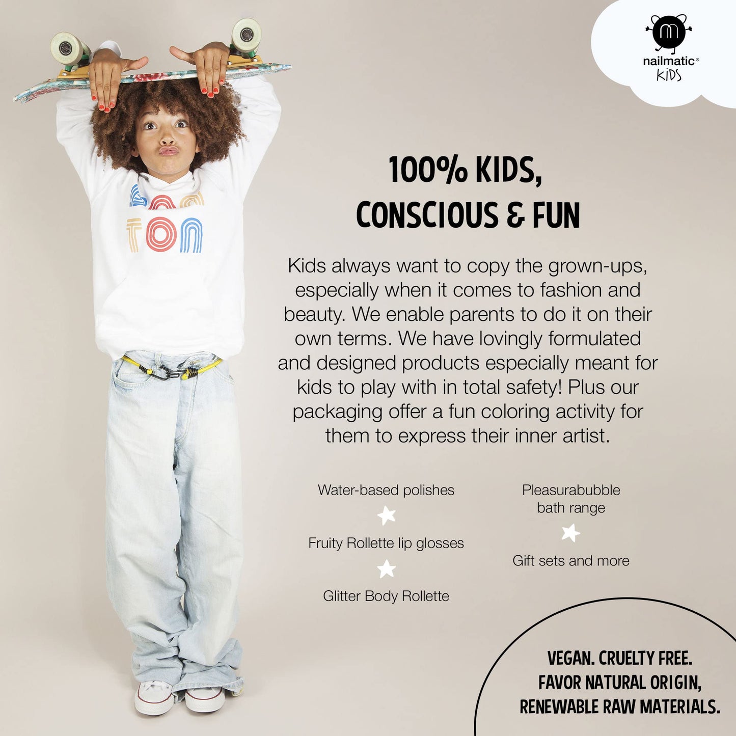 Nailmatic Kids - Colorless Hydrating Natural Lip Gloss for Kids, Vegan, Non-Toxic, Blackberry Color?