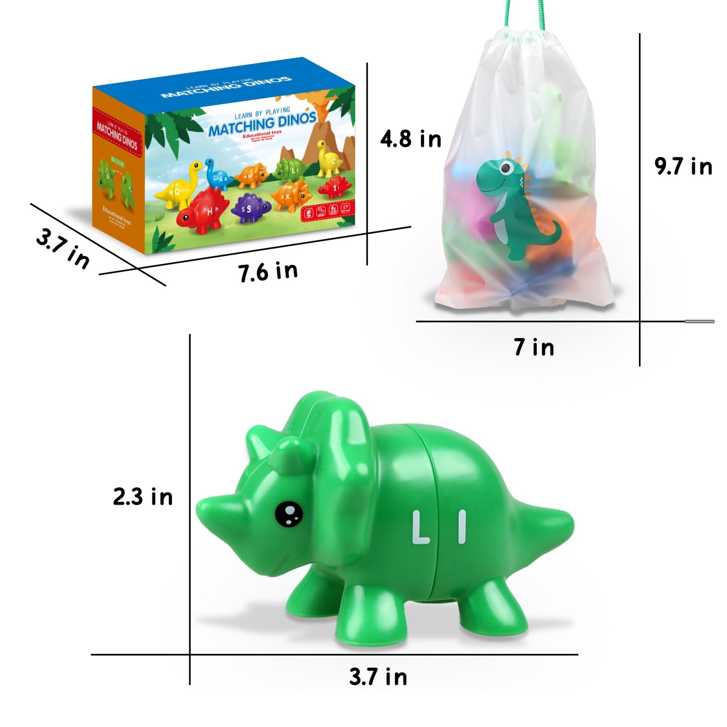 Anzimo Toddler Dinosaur Montessori Toys For 1 2 3 4 Year Old Boy Girl Birthday Gift - Kids Preschool Learning Activities Educati