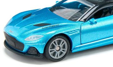 Siku 1582, Aston Martin DBS Superleggera, Toy car, Metal/plastic, Blue, Openable doors, Sports rims with rubber tyres
