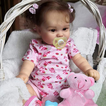 Jizhi Lifelike Reborn Baby Dolls - 20Inch-Real Baby Feeling Realistic-Newborn Baby Dolls Adorable Smiling Real Life Baby Dolls With Gift Box For Kids Age 3
