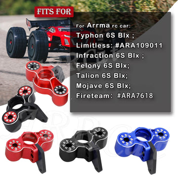 Aluminum Front Steering Knuckles Caster Blocks C-Hubs Upgrades Part for Arrma 1/8 Typhon Talion 6S BLX,1/7 Felony Mojave Infract