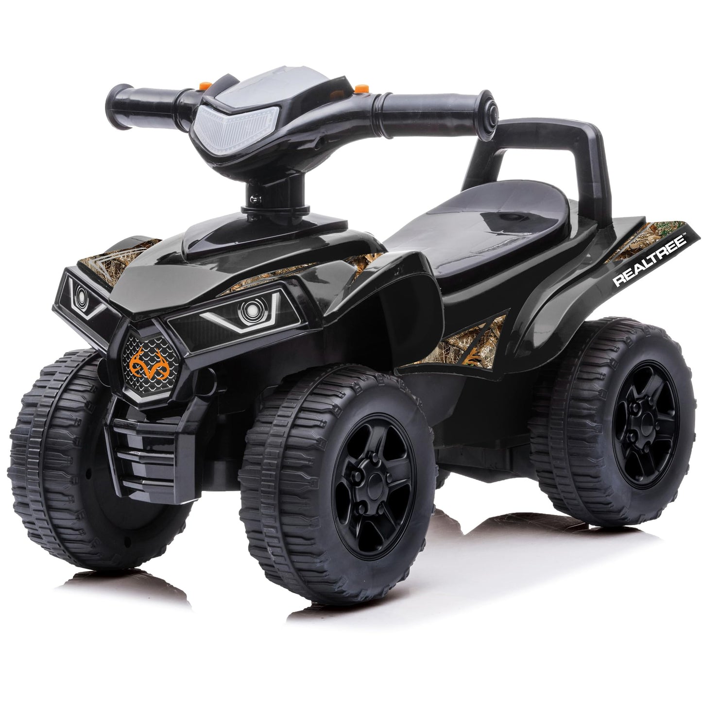 Best Ride On Cars Realtree Officially Licensed Black Quad Push Car for Toddlers 18-36 Months | Foot-to-Floor Ride-On with Horn S