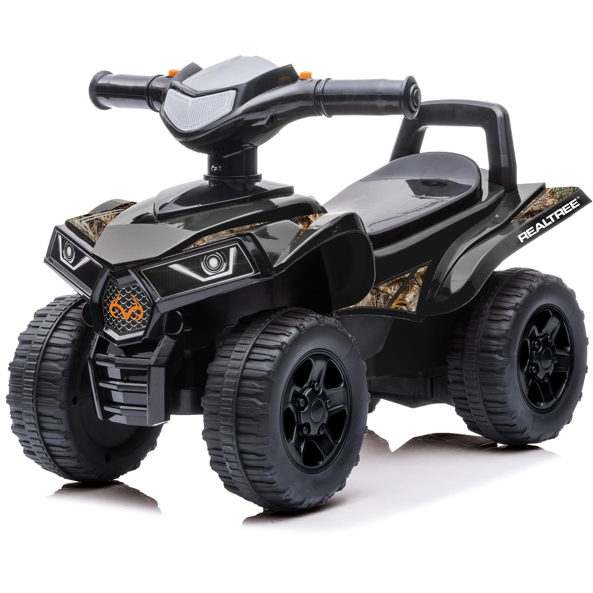 Best Ride On Cars Realtree Officially Licensed Black Quad Push Car for Toddlers 18-36 Months | Foot-to-Floor Ride-On with Horn S