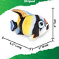 Real Planet Sea Life Plush - Soft Stuffed Animal Gift For Kids All Ages, Sea Ocean Fishing Plushie, Fun Christmas Birthday Gifts (Striped Angel Fish, 6.5') (Black/Yellow)