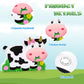 WERNNSAI Dairy Cow Piata - Farm Animal Party Game Cow Pinata for Girls Birthday Party Decorations Kids Happy Party Favor Supplie
