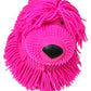 Zugar Land Soft Shaggy Puffer Dog Toy (1 Pink) (8'' X 5'') Rubber. Filled With Air For A Fun Squishy Stretchy Fidget Experience.