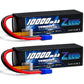 Zeee 6S Lipo Battery 10000mAh 22.2V 120C Soft Pack RC Battery EC5 Connector with Metal Plates for RC Car Truck Desert Racer RC T