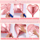 MiniInflat Galentines Day Decorations Set - 108 Pcs Latex & Confetti Balloon Arch, Pink Heart & Lipstick Balloons, Model SIR-MiniInflat-0094