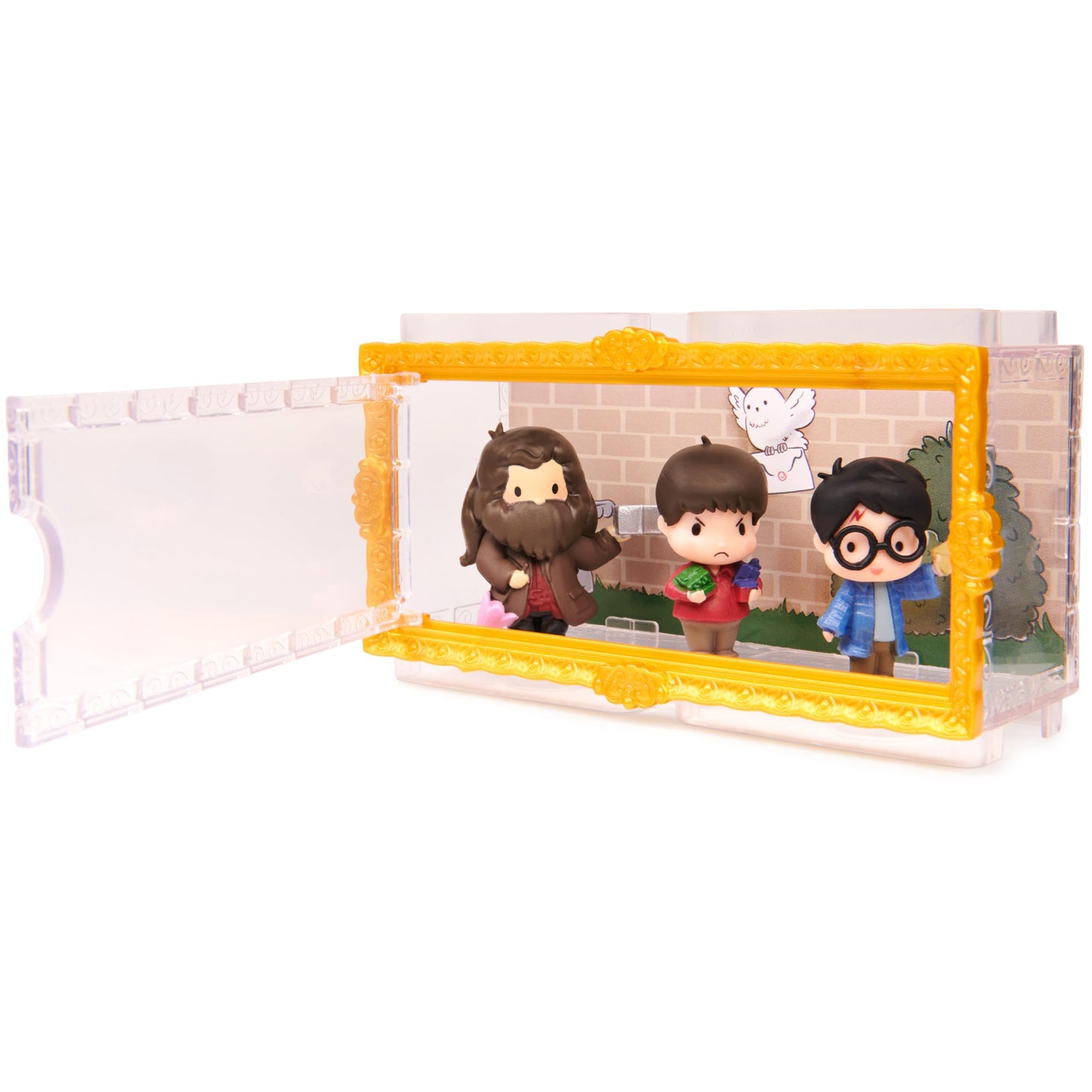 Wizarding World Harry Potter  Micro Magical Moments Figure Set with limited availability Harry  Hagrid  Dudley & Display Case  Kids Toys for Ages 6 and up