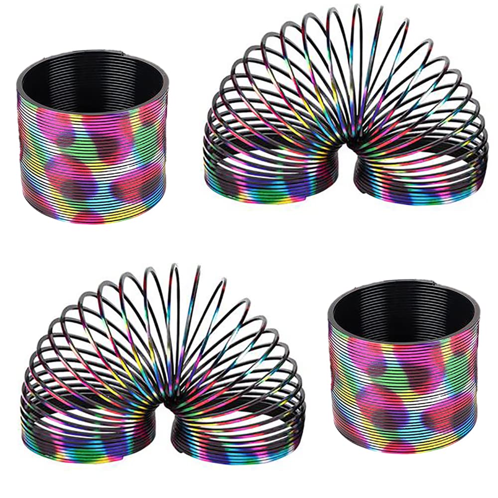 The Dreidel Company Metallic Coil Spring, Rainbow Magic Springy Toy For Kids, Party Favor, Birthday Parties, Carnival Prizes, Go