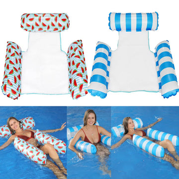 2-Pack Water Lounger Pool Chair Lounge, Inflatable Pool Float, Multi-Purposepool Hammock & Water Hammock Pool Floats For Adults