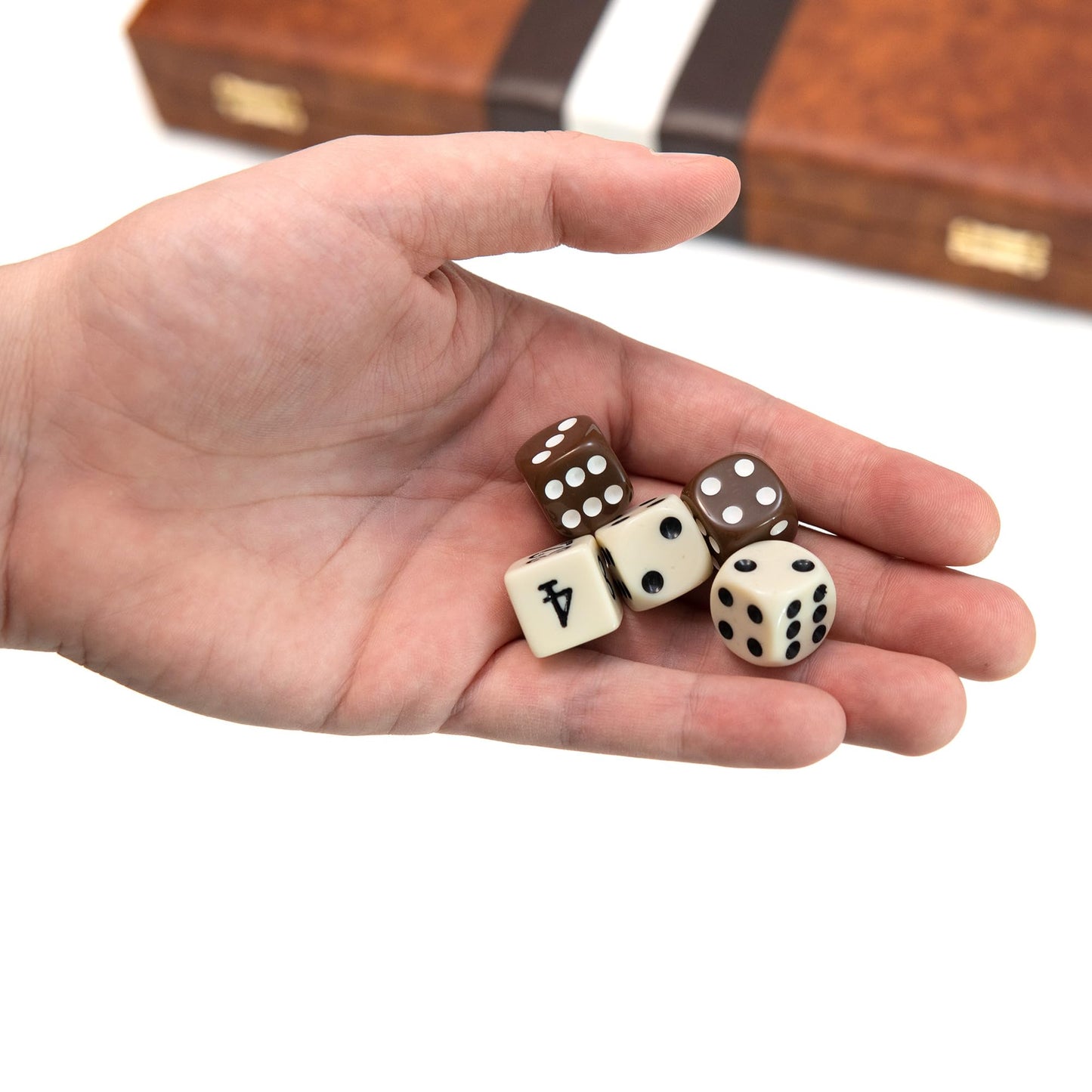 Backgn Board Game  Deluxe Leather Like Case  Felt Interior  Brown  Classic Backgn Game  Popular Board Game  Board Games (Medium (15))