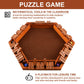 Alangduo Shut The Box Game With 12 Dice, 2-6 Player Shut The Box Table Math Game, Shut The Box Game Wooden, Educational Close The Box Game For Kids, Adults (Brown)