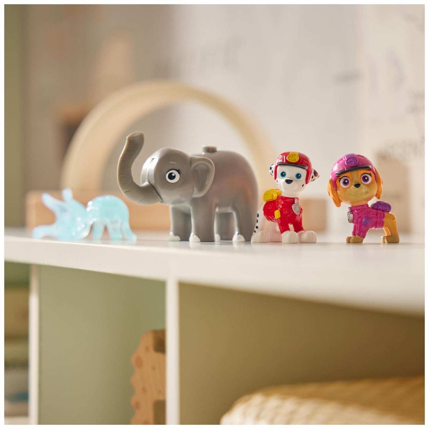 Paw Patrol Jungle Pups, Figurines Articul  Es Marshall, Skye & Elephant Avec Lance-Projectile, Jouets Pour Les Garons, Black