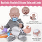 Vollence 18 Inch Full Silicone Baby Doll That Look Real,Eyes Closed Reborn Baby Doll,Real Baby Doll,Lifelike Baby Dolls - Boy