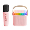 Mini Karaoke Machine For Kids,Portable Bluetooth Speaker With Wireless Microphone For Kids Toddler,Gifts For Girls And Boys Birthday (Pink 2 Mic) (Pink 1 Mic)